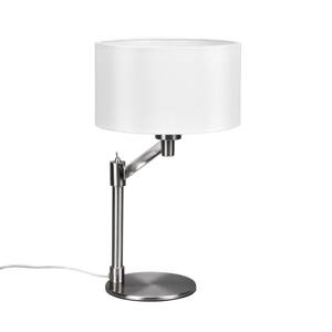 Trio Lighting Stolní lampa Cassio s látkovým stínidlem, nikl