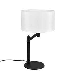 Trio Lighting Stolní lampa Cassio s látkovým stínidlem, černá