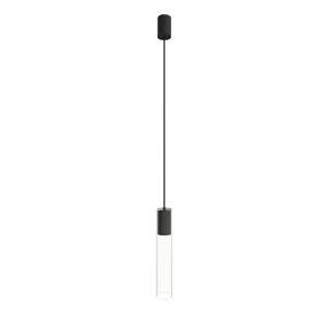 Nowodvorski Lighting Závěsné světlo Cylinder, čirá/černá, výška 35 cm