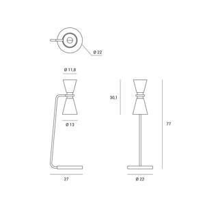 miloox by Sforzin Stolní lampa Graal výška 77cm