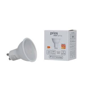 PRIOS Prios LED GU10 žárovka plast 7W WLAN opál 840 3ks