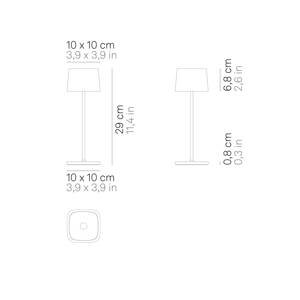 Zafferano Zafferano Ofelia 3K dobíjecí stolní lampa IP65 bílá