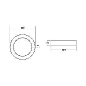 BRUMBERG BRUMBERG Biro Circle Ring, Ø 45 cm, DALI, stříbrná, 4 000 K