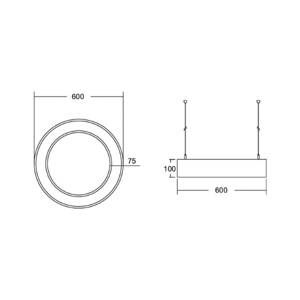 BRUMBERG BRUMBERG Biro Circle Ring10 direct Ø 60 cm DALI stříbrná 840