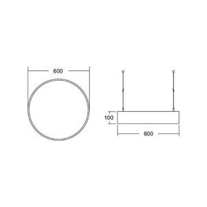 BRUMBERG BRUMBERG Biro Circle direct Ø 60 cm, zapnuto/vypnuto, černá, 4000 K