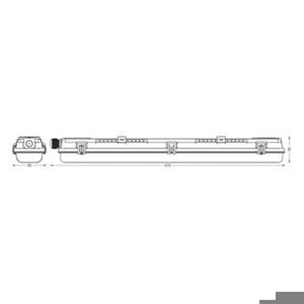 LEDVANCE Svítidlo LEDVANCE Submarine PCR 60 G13 T8 840 2x7W odolné proti vlhkosti