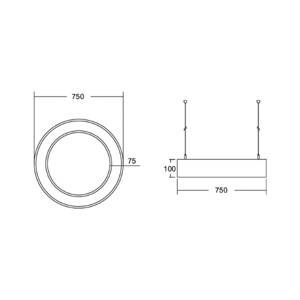 BRUMBERG BRUMBERG Biro Circle Ring direct 75 cm 50 W on/off bílá 830