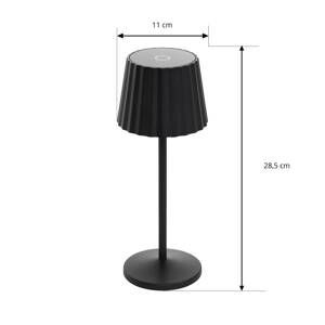 Lindby Nabíjecí stolní lampa Lindby Esali LED, černá, sada 2 kusů