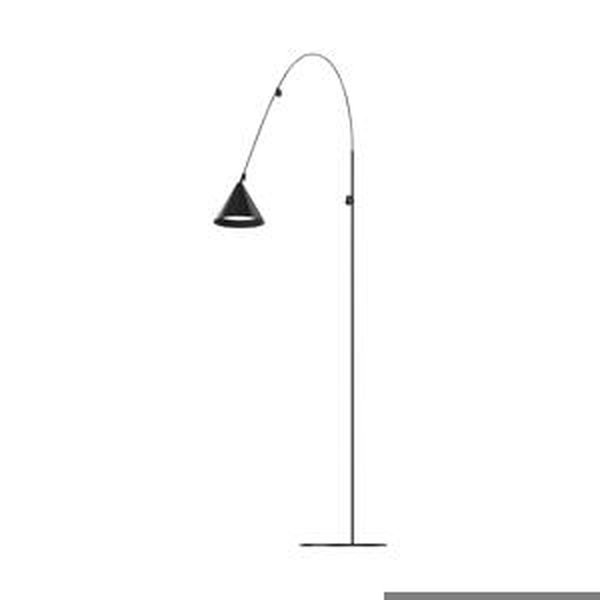 midgard midgard AYNO stojací lampa 166cm černá/černá 4000K