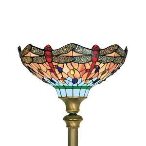 Searchlight Stojací lampa Dragonfly ve stylu Tiffany