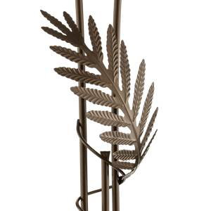 Euluna Stojací lampa Dubaj vzhled listů, 2 zdroje, bronz