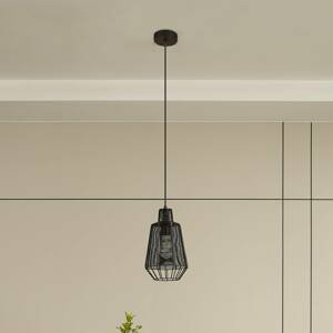 Lucande Lucande Tinko klecové závěsné světlo, černá, 20 cm
