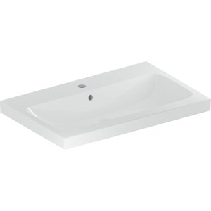 Geberit iCon - Umyvadlo na desku 750x480x160 mm, s přepadem, s otvorem pro baterii, bílá 501.848.00.1