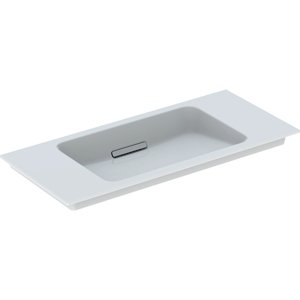 Geberit ONE - Umyvadlo nábytkové 900x400x130 mm, skrytý přepad, bez otvoru pro baterii, vodorovný odtok, KeraTect, bílá 500.395.01.3