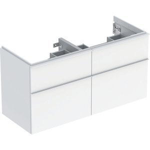 Geberit iCon - Umyvadlová skříňka, 118x62x48 cm, 4 zásuvky, lesklá bílá 502.309.01.1