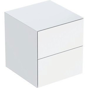 Geberit ONE - Boční skříňka, 450x492x470 mm, 2 zásuvky, lesklá bílá 505.077.00.1