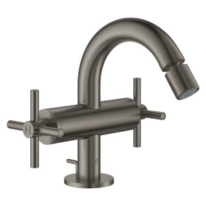 Grohe Atrio - Bidetová baterie s výpustí, velikost M, kartáčovaný Hard Graphite 24027AL3