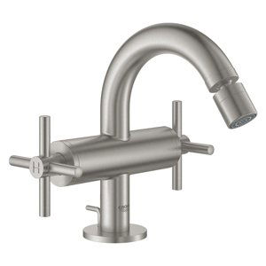 Grohe Atrio - Bidetová baterie s výpustí, velikost M, supersteel 24027DC3