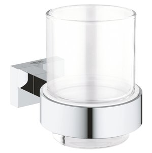 Grohe Essentials Cube - Sklenička s držákem, chrom 40755001