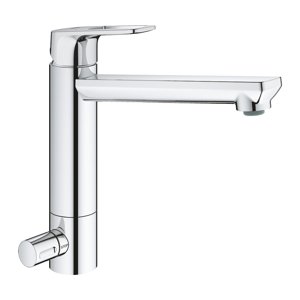 Grohe BauLoop - Dřezová baterie s uzavíracím ventilem, chrom 31713000