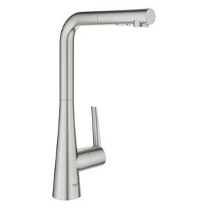 Grohe Zedra - Dřezová baterie s výsuvnou sprškou, supersteel 32553DC2