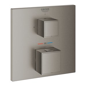 Grohe Grohtherm Cube - Termostatická sprchová baterie pod omítku, kartáčovaný Hard Graphite 24153AL0