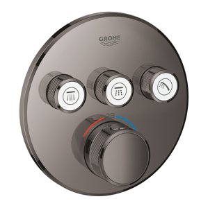 Grohe Grohtherm SmartControl - Termostatická sprchová podomítková baterie, 3 ventily, Hard Graphite 29121A00