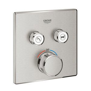 Grohe Grohtherm SmartControl - Termostatická baterie pod omítku se 2 ventily, supersteel 29124DC0