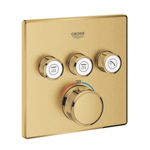 Grohe Grohtherm SmartControl - Termostatická baterie pod omítku, 3 ventily, kartáčovaný Cool Sunrise 29126GN0