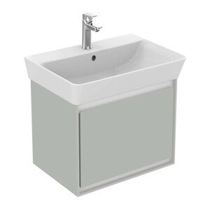 Ideal Standard Connect Air- Skříňka pod umyvadlo CUBE 55cm, 1 zásuvka, Lesklý světle šedý + matný bílý lak E0844EQ