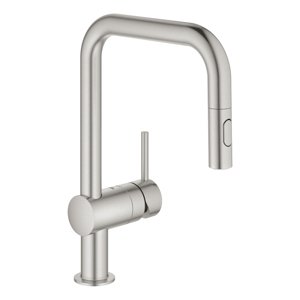 Grohe Minta - Dřezová baterie s výsuvnou sprškou, supersteel 32322DC2