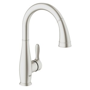 Grohe Parkfield - Dřezová baterie s výsuvnou sprškou, supersteel 30215DC1