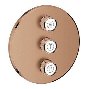 Grohe Grohtherm SmartControl - Třícestný ovladač pod omítku, kartáčovaný Warm Sunset 29122DL0