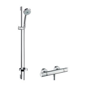 Hansgrohe Croma 100 - Sprchový set s termostatem, 3 proudy, tyč 900 mm, chrom 27085000