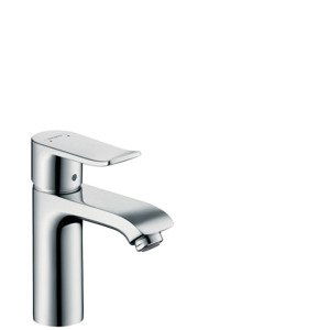 Hansgrohe Metris New - Páková umyvadlová baterie 110 s odtokovou soupravou s táhlem pro beztlakové ohřívače vody, chrom 31074000