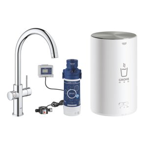 Grohe Red - Dřezová baterie Duo s ohřevem vody a filtrací, zásobník M, chrom 30083001