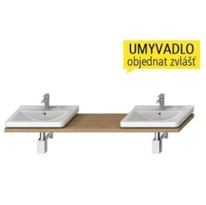 JIKA Cubito-N - umyvadlová sedka s 2 otvory 1350 - 2200 mm, dub H46J4240145191