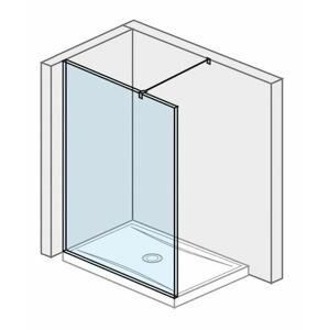 Jika Pure - Skleněná stěna boční, 1400x2000 mm, s úpravou Jika Perla Glass H2674250026681