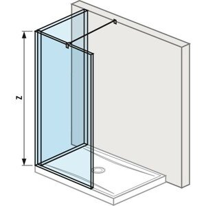 Jika Pure - Sprchová stěna Walk in L dvoudílná 1200x800 mm, Jika Perla Glass, čiré sklo H2694210026681