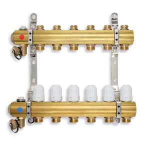 Novaservis - Rozdělovač s regulačními, termost. a mech. ventily 3 okruhy RZ03S
