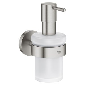 Grohe Essentials - Dávkovač tekutého mýdla s držákem, supersteel 40448DC1