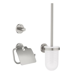 Grohe Essentials - Sada doplňků pro toaletu 3 v 1, supersteel 40407DC1