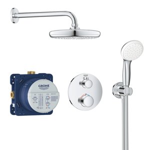 Grohe Grohtherm - Sprchový set Tempesta 210 s termostatem pod omítku, 2 proudy, chrom 34727000