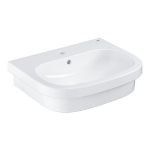 Grohe Euro Ceramic - Umyvadlo s přepadem, 600x480 mm, alpská bílá 39337000