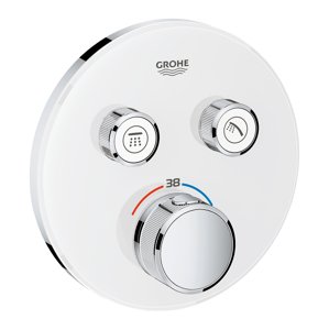 Grohe Grohtherm SmartControl - Termostatická vanová baterie pod omítku se 2 ventily, měsíční bílá 29151LS0