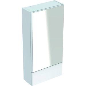 Geberit Selnova Square - Zrcadlová skříňka 850x418x176 mm, 2 dvířka, lesklá bílá 500.155.01.1
