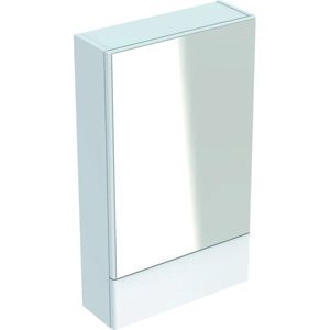 Geberit Selnova Square - Zrcadlová skříňka 850x493x176 mm, 2 dvířka, lesklá bílá 500.157.01.1