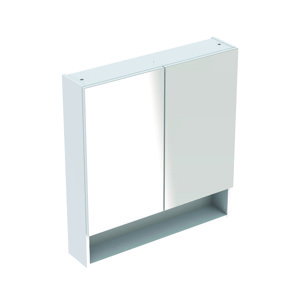 Geberit Selnova Square - Zrcadlová skříňka 850x788x175 mm, 2 dvířka, lesklá bílá 501.268.00.1