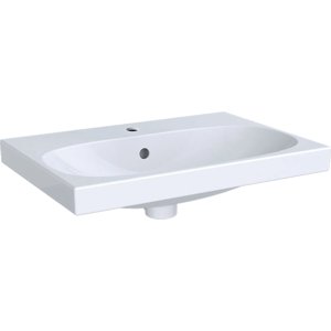 Geberit Acanto - Umyvadlo 600x422 mm, otvor pro baterii, s přepadem, bílá 500.631.01.2