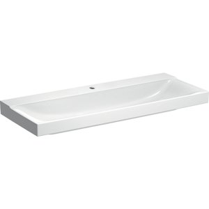 Geberit Xeno 2 - Umyvadlo 1200x480 mm, otvor pro baterii, bez přepadu, s KeraTect, bílá 500.551.01.1